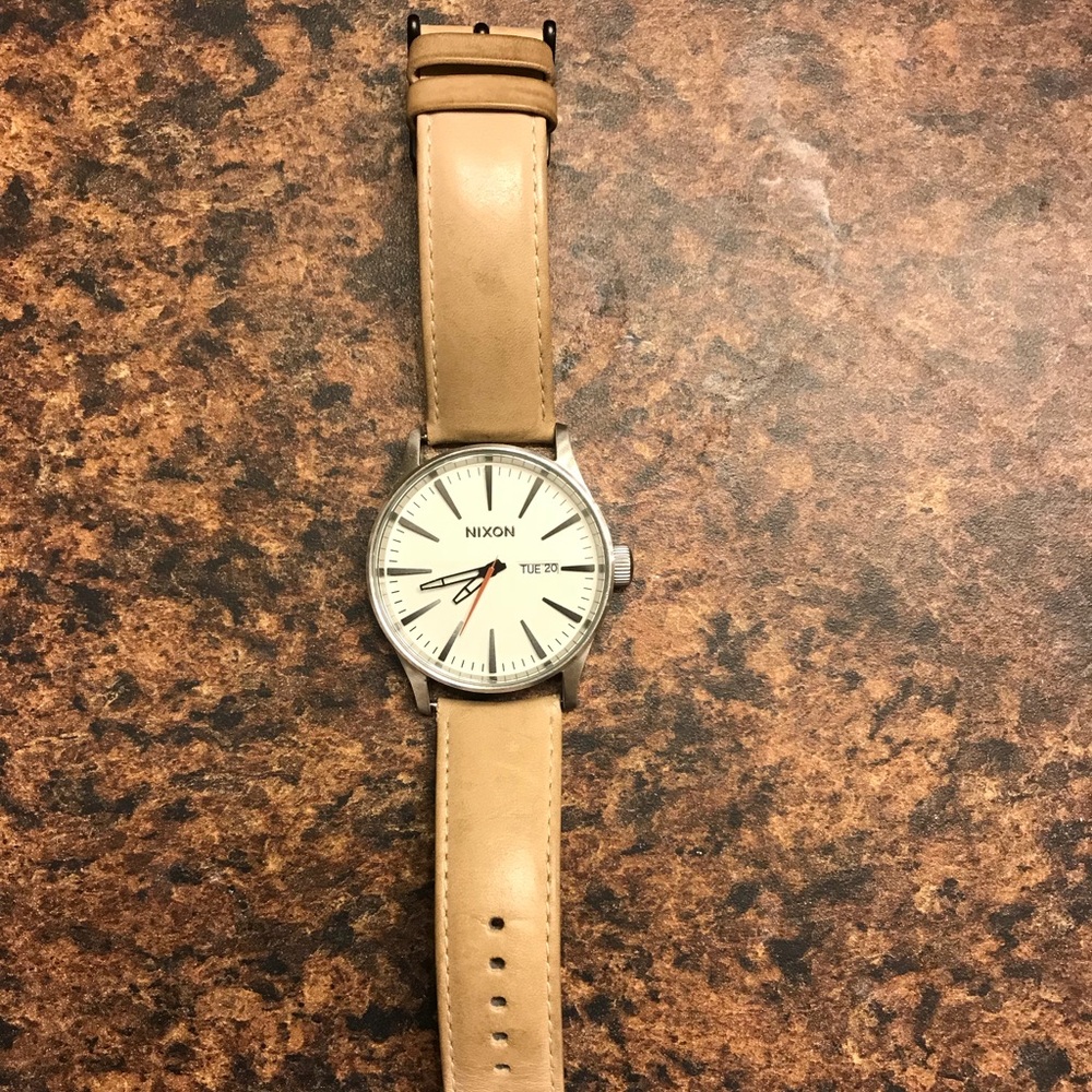 Nixon Sentry watch face  with a Michael Kors band